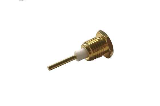 Straight MCX Female RF Coaxial Connectors Nut Mounting With Micro - Stripe