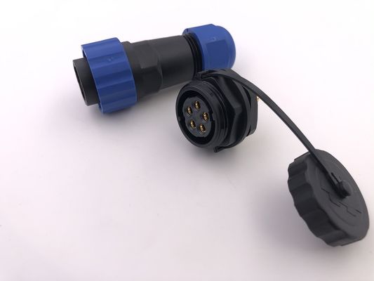 IP68  Circular Waterproof Connector M20 Circular 5 Cores Female And Male Socket Connectors